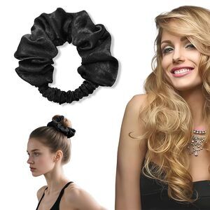 Sleepy Tie Heatless Curling Scrunchie Overnight Blowout (Black)